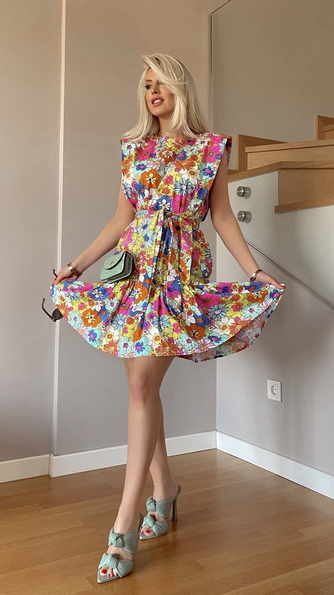 Dress Multi/Bloemen/SIRMAZA