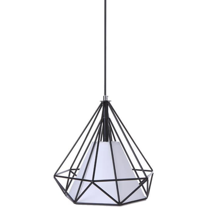Art Deco Vogelkooi Hanglampen IJzer Minimalistisch Piramide Lamp Lamp Verlichting black