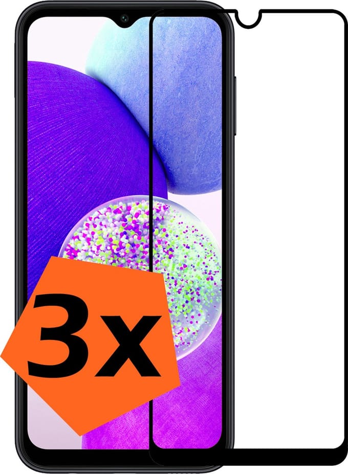 Screenprotector - 3 Stuks - Geschikt voor Samsung Galaxy A14 - Full Cover - Gehard Glas - Beschermglas - Tempered Glass - Screen Protector
