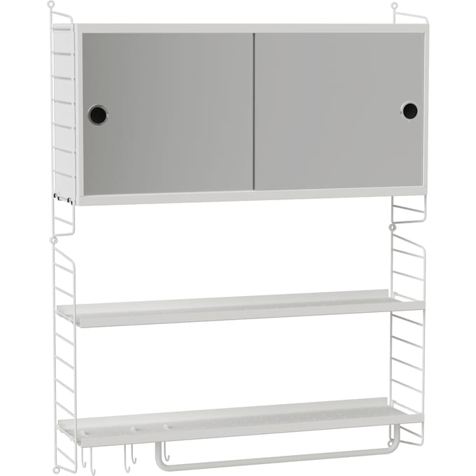 String Furniture - Rek wandladder - 75 x 20 cm - set van 2 - wit