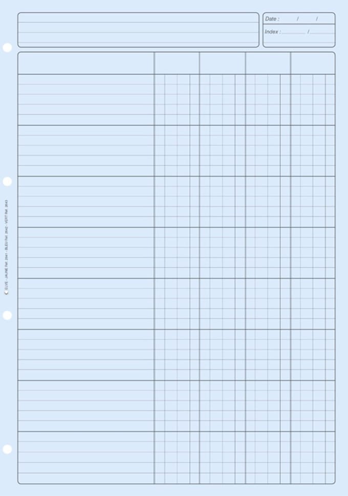 ELVE Blokcontrole 'ContrÃ´le interne', 80 pagina's, bleu