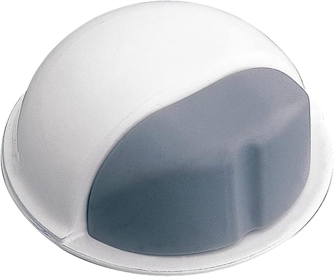 Witte metalen deurstopper 50mm - Vloerdeurstopper en deurbuffer