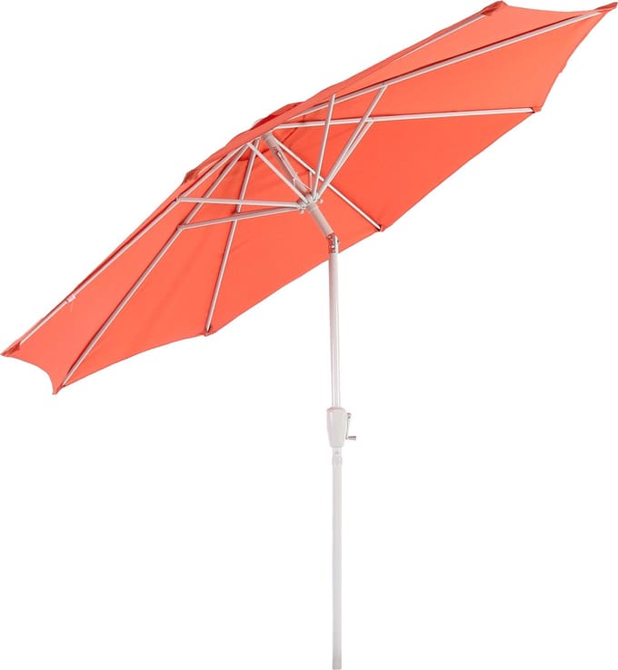 Parasol N19, tuinparasol, Ø 3m kantelbaar polyester/aluminium 5kg ~ terracotta