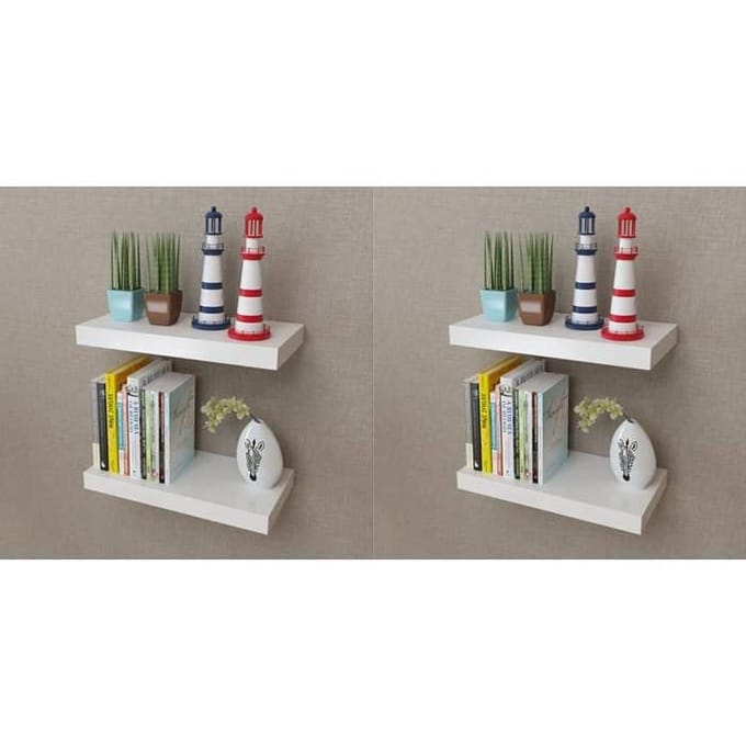 Maison Exclusive - Étagères murales 4 pcs Blanc 40 cm blanc