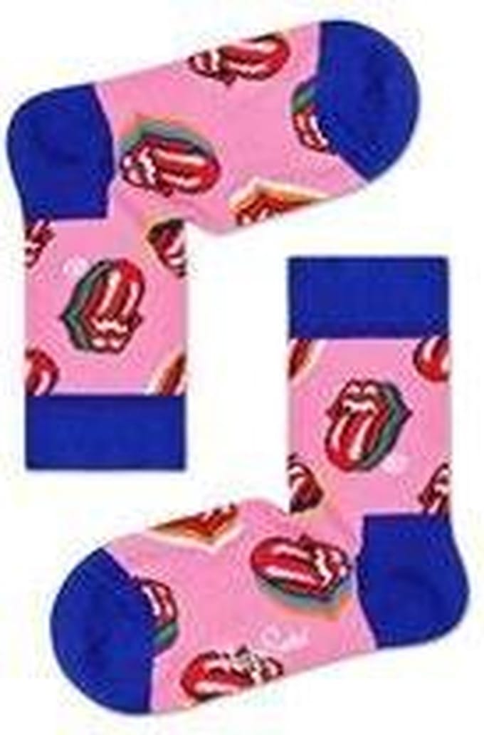 Happy Socks Kids Rolling Stones Candy Kiss, Maat 24/26