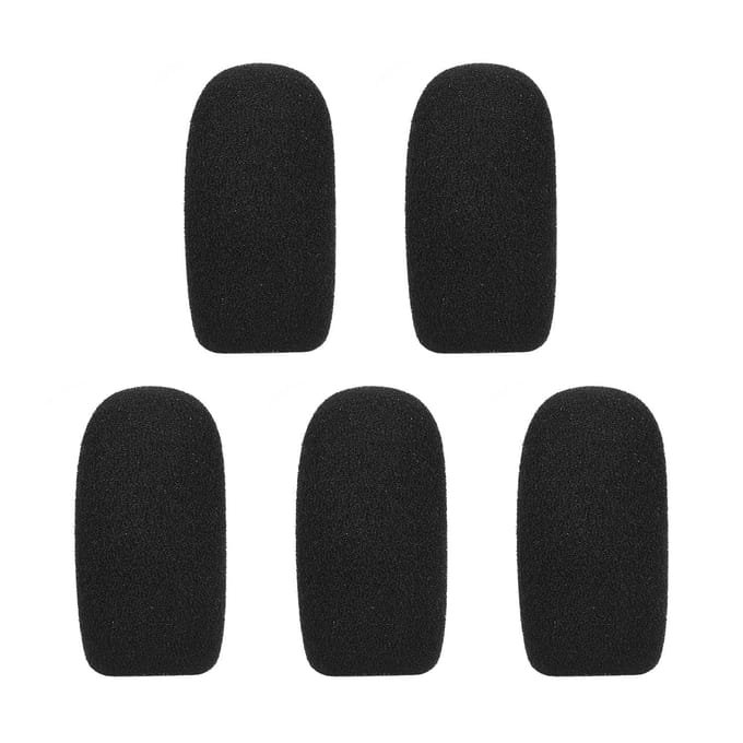 Mini-microfoonwindschermen, microfoonschuimhoezen voor revers-lavalier-headset C Type zwart