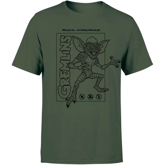 Gremlins Stripe Men's T-Shirt - Forest Green - S