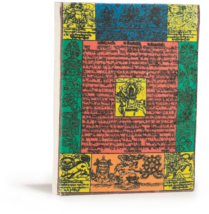 Lokta Traditioneel Gebedsvlag Notitieboekje – Medium (15x12cm) – 45 Bladen – Natuurlijk