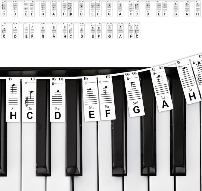 61 toetsen siliconen pianosticker zwart met opbergdoos