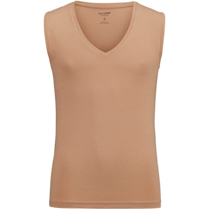 OLYMP Level Five T-Shirt voor eronder, Body Fit, Caramel