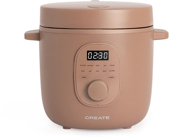 CREATE - Multifunctionele elektrische rijstkoker met stoommandje - Mokka - 1.2L - RICE COOKER STUDIO