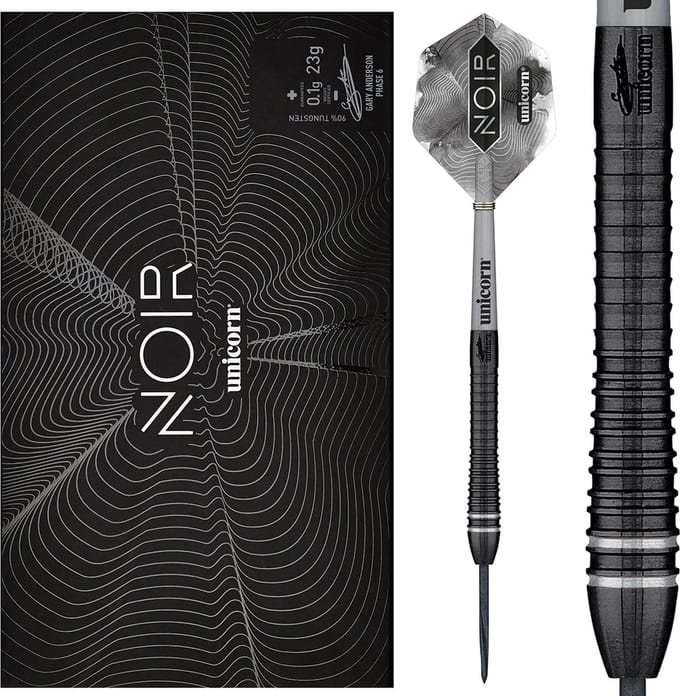 Unicorn Gary Anderson Noir Phase 6 90% - Dartpijlen