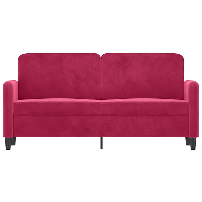 vidaXL - Tweezitsbank - 140 - cm - fluweel - wijnrood