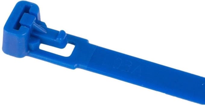 TD47 Hersluitbare Kabelbinders 7.6 x 200 mm Blauw - Tie wraps - Tyraps