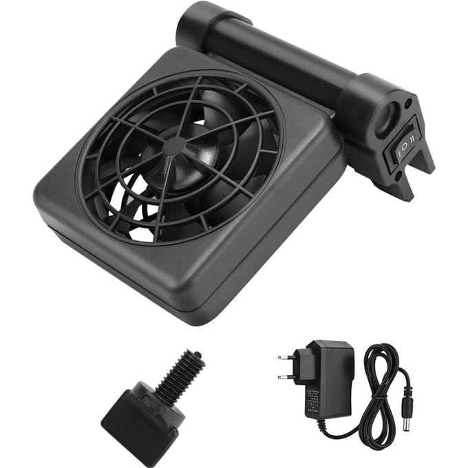 Mini Enkele Kop Verstelbare Vis Tank Aquarium Koelventilator Hang Op Koeler black