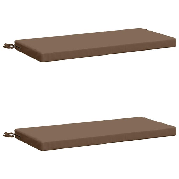vidaXL - 2-delige - Bankkussens - SOEST - 2 - st - 100% - Polyester - Taupe