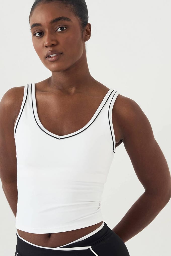 Dames DSGN Studio Ultra Sculpt Vest Top met Biesdetail en Padding | Wit | Maat: XL