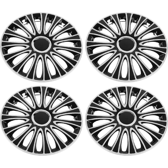 4 Stuks Naafkap 15 Inch Zwart Naaf Beschermende Decoratieve Naafkap Vervanging Voor Fiat 500 white