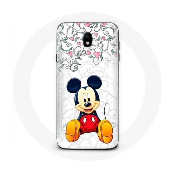 Samsung Galaxy J3 2017 hoesje Mickey Mouse Bloemen Harten