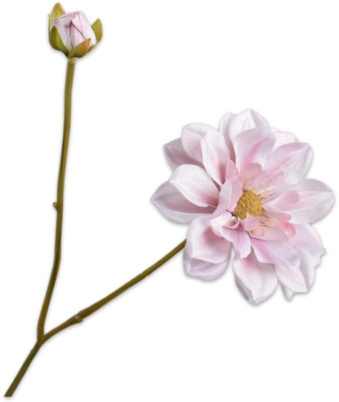Silk-ka - Kunstbloem - dahlia - creme - H48 cm - 3 stuks