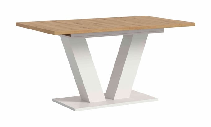 Motion eettafel V uitschuifbaar Artisan NB wit NB - 90x150x76cm