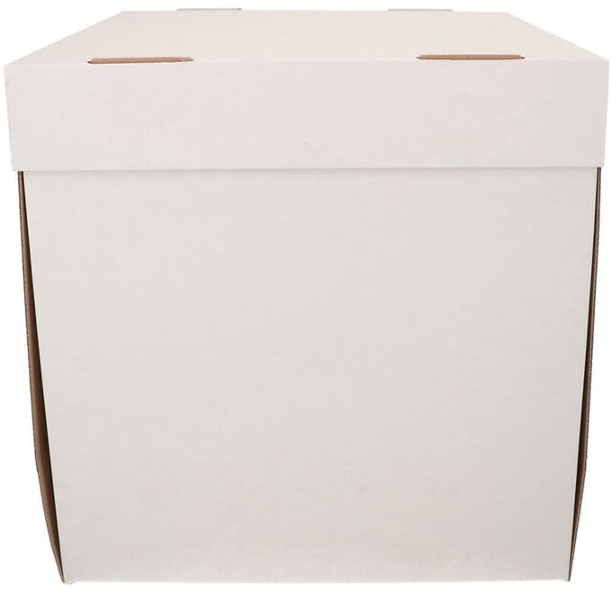 FunCakes Taartdoos met Zwanenhals en Losse Deksel - Vierkant - Wit - 32x32x32 cm - 10 Stuks