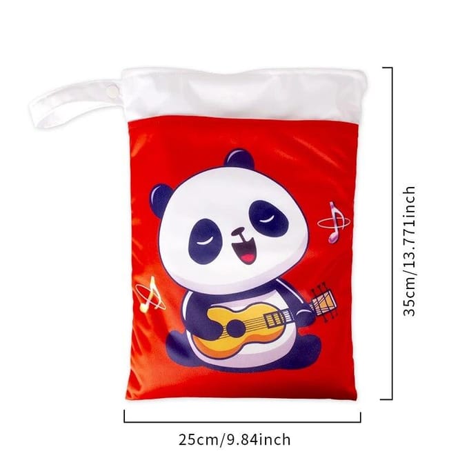 1PC Wasbare Nat Droog Zak Voor Baby Luiers Waterdicht Herbruikbare Luiertas Met Twee Ritsen 25cmx35cm