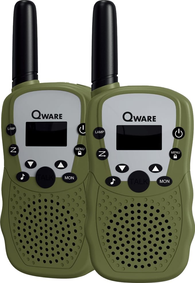 Qware - Walkie Talkie Set- Army groen