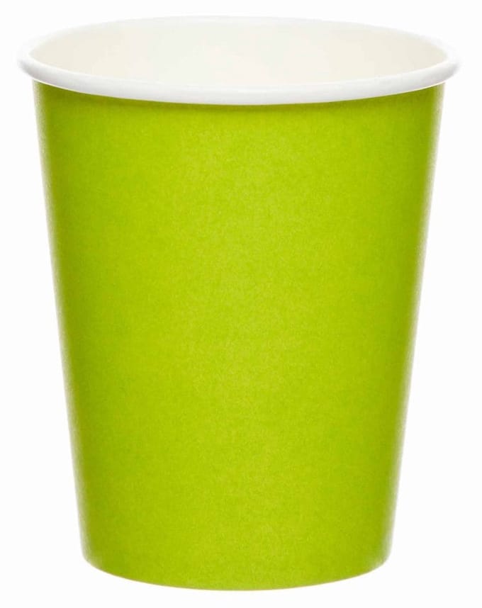 8 groene limoen papieren bekers 237ml