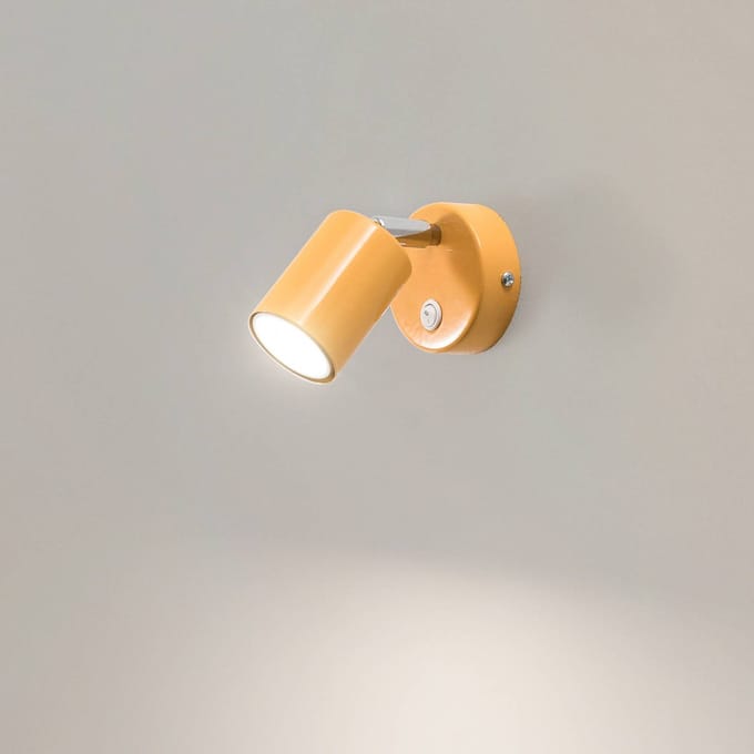 Luminex Wandspot Fun, geel, 14 cm hoog, verstelbaar, GU10