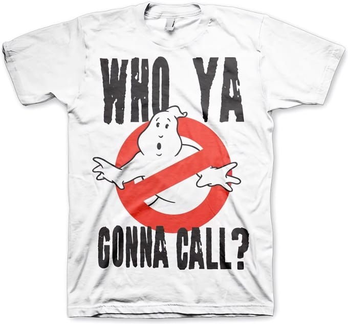 Ghostbusters - t-shirt who ya gonna call ? - white (xxl)