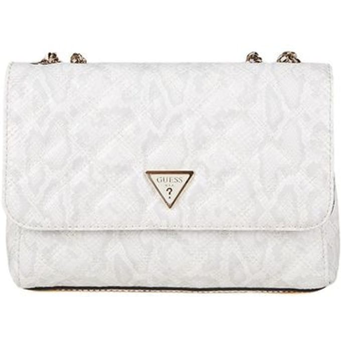 GUESS schoudertas Giully II 2 Comp Convertible Flap Bag Cream White wit