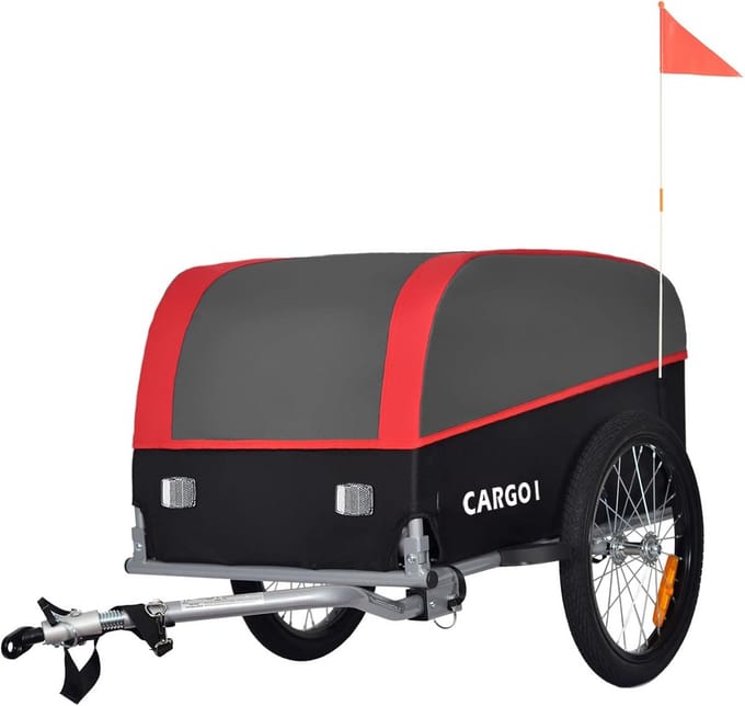 Fietskar Bagage - Fietsaanhanger - Aanhangwagen Fiets - Groot - Transport
