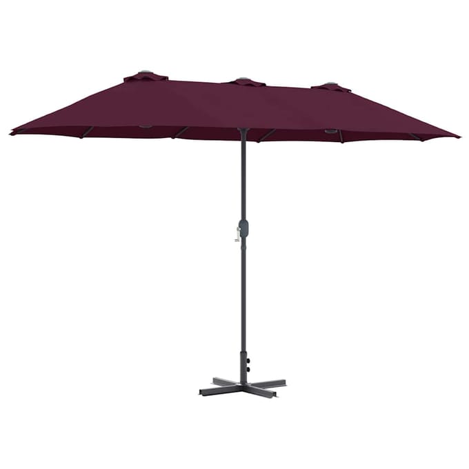vidaXL - Tuinparasol - 370 - x - 197 - x - 239 - cm - Polyester - en - Aluminium