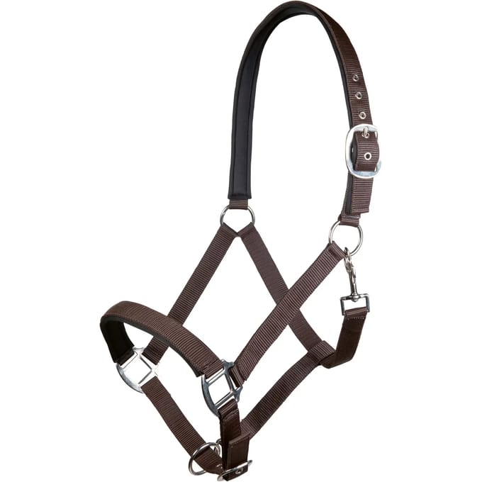 Nylon halster voor paard met zachte voering HKM Charming