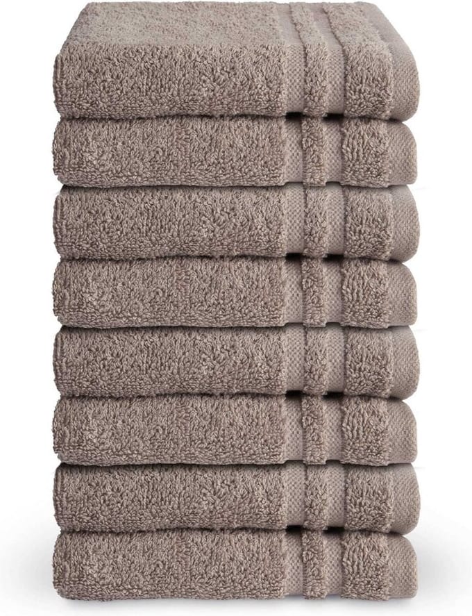 Byrklund gastendoekjes 30x50 - set van 8 - Hotelkwaliteit - Taupe