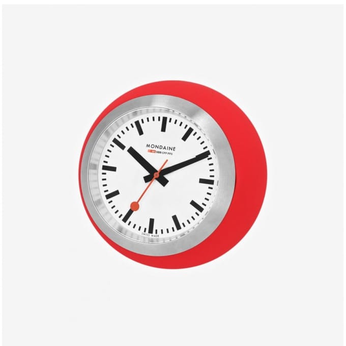 Mondaine Globe clock M660.30335.16SBP - Siliconen - Rood - 60mm