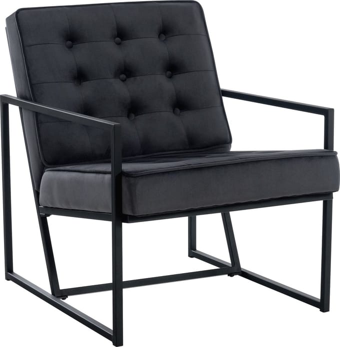 CLP Avon Lounger - Fauteuil - Eetkamerstoel met armleuning - Fluweel - Velvet - grijs