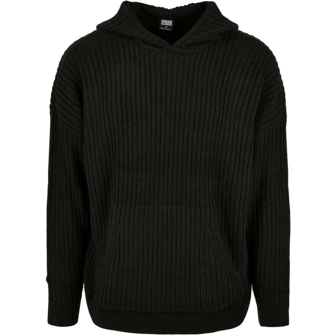 Urban Classics - Knitted Hoodie/trui - M - Zwart