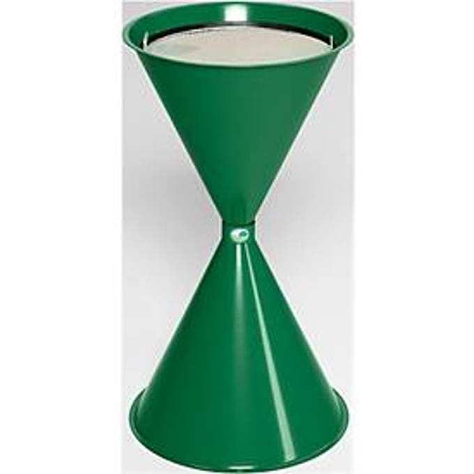 Staande asbak, van stalen, Ø 400 x H 700 mm, 15 liter, groen