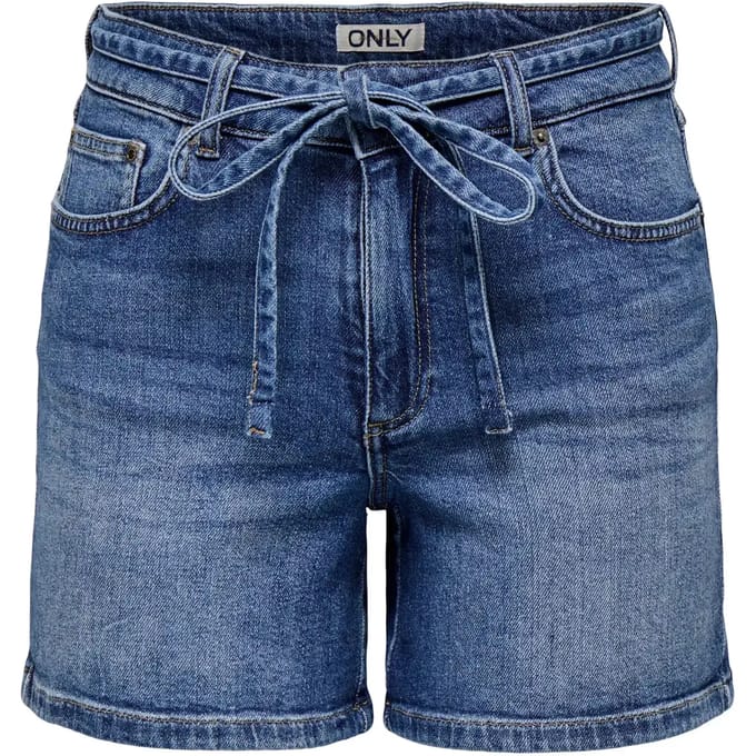 ONLY- ONLGIANNA MW BELTED SHORTS AZG DNM NOOS - Dames - Broek