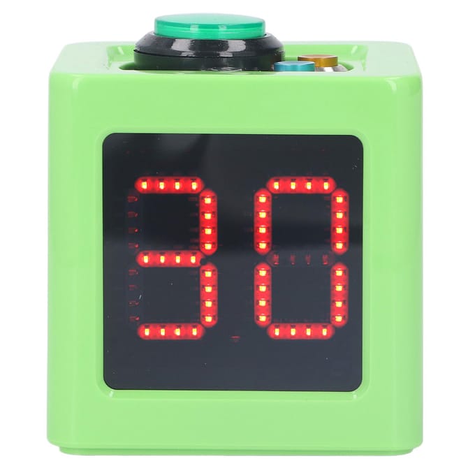 Kubus Timer 1,4 inch 4-zijdige Digitale Shot Aftel Stopwatch voor Privé Poker Schaken Casino's Groen groen