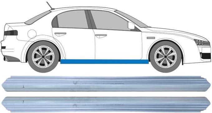 Reparatie dorpel voor Alfa Romeo 159 2005-2012 / Links + Rechts / Set