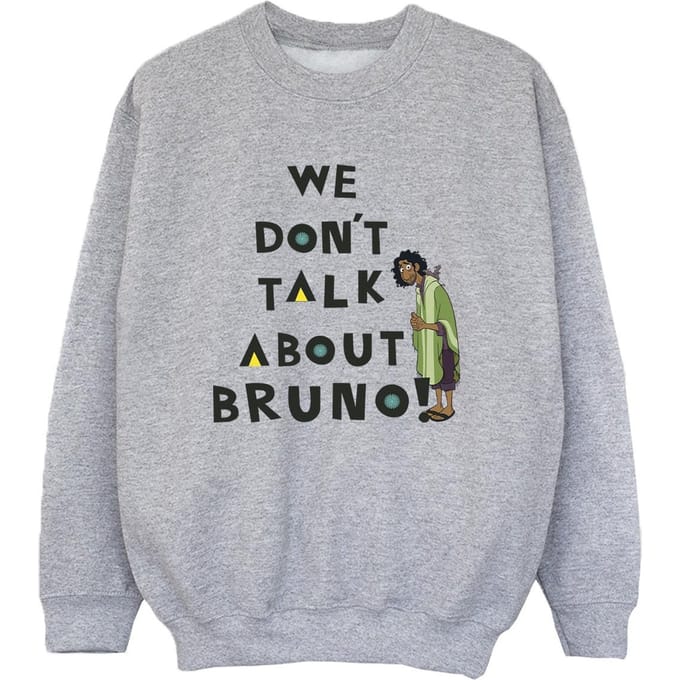 Disney Jongens Encanto We Dont Talk About Bruno Jongens Sweatshirt (Sportgrijs)