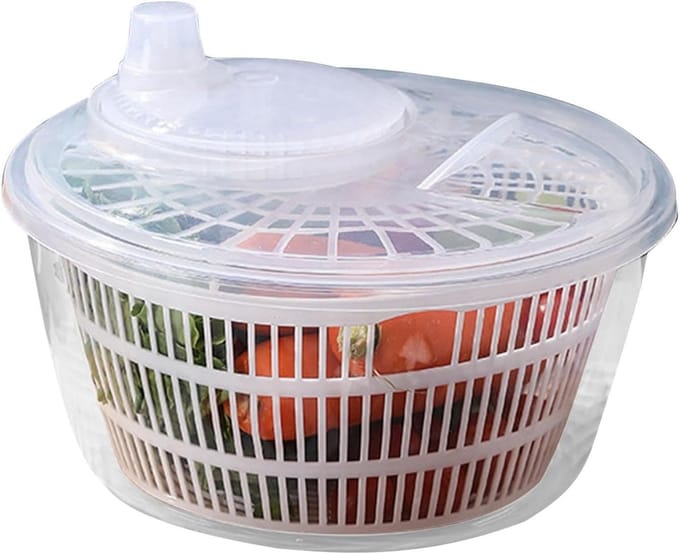 Salade Spinner - Groente Droger - Snel Salade Maken - Draagbaar en Effectief - 22.8 x 12 x 17.5 cm