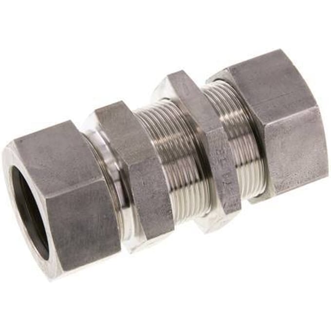 35L RVS Rechte Snijringkoppeling Schotdoorvoer 160bar ISO 8434-1