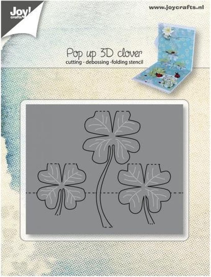 Joy!Crafts • Snij- embosstencil Pop-up Klavertje 4