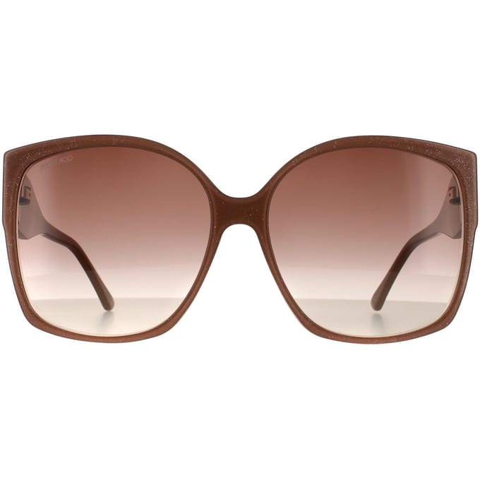 Jimmy Choo zonnebril Noemi/s Kon ha naakt glitter bruine gradiënt
