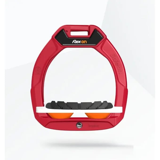 Veilige stijgbeugels met Grip Hellend Rood/Wit/Oranje voor kinderen Flex-On Safe-On