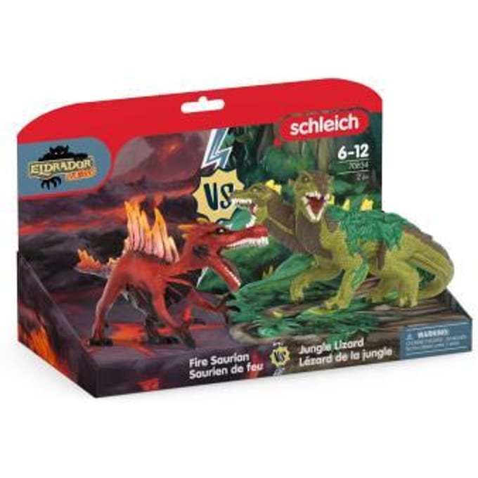 schleich ELDRADOR CREATURES Vuursaurus vs Junglehagedis 70834
